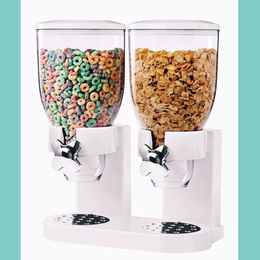 Cereal Dispenser Double Container Storage 2 in 1